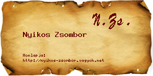 Nyikos Zsombor névjegykártya