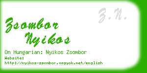 zsombor nyikos business card